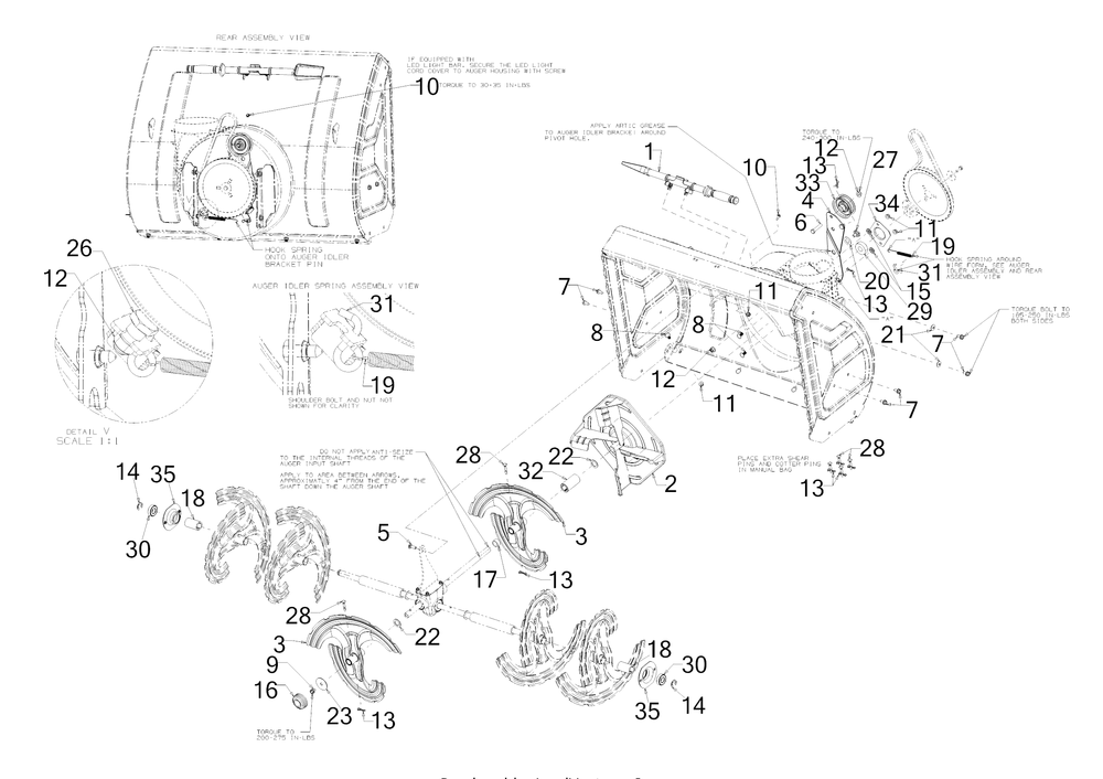 Impeller Diagram and Parts List for 3X34-INCHPRO (31AH8ESV710)(2017) Cub Cadet Snow Blower
